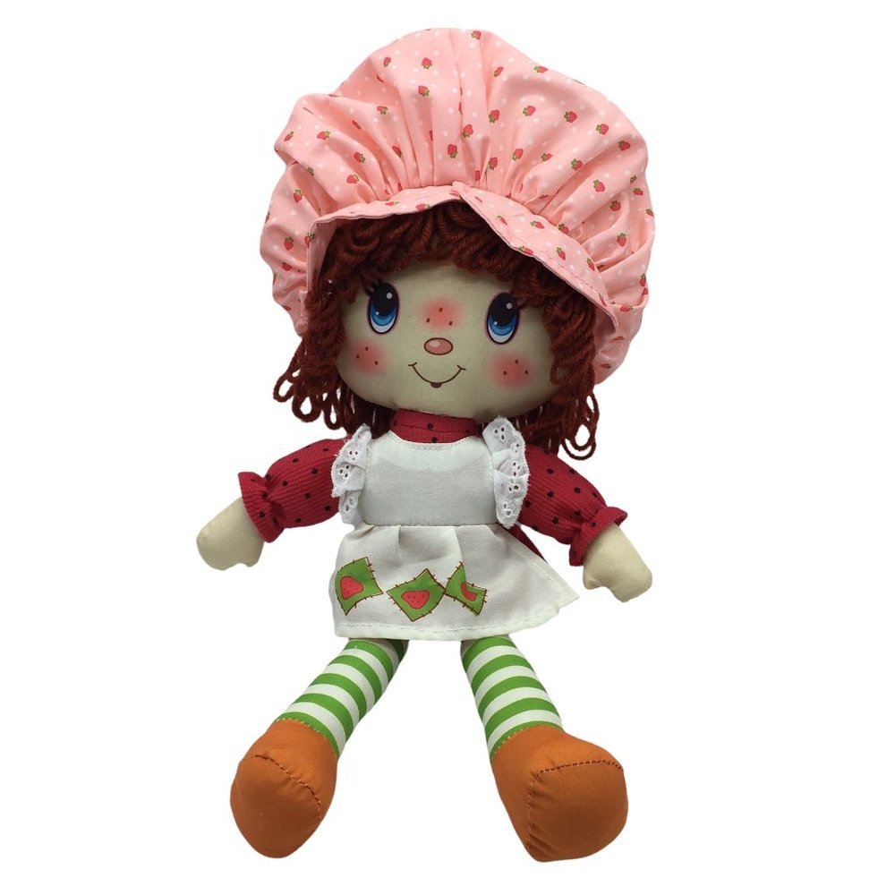 Strawberry Shortcake Soft Doll Plush 2016 15" tall Stuffed Toy Yarn Hair